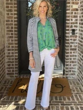 CAbi White Trouser Jeans #5880